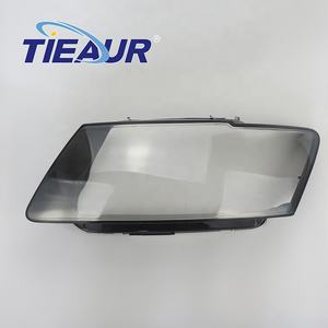 Copriobiettivo faro TIEAUR copri fari bordo nero trasparente faro auto in vetro copriobiettivo per <span class=keywords><strong>Q5</strong></span> 2013-2017 anno - Product Image 2