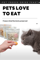 Friandises pour chats : Mélange de légumes et de fruits lyophilisés, poitrine de poulet avec carotte, patate douce violette et canneberge