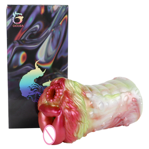 Masturbador de Silicona con Forma de Perro, Simulación de Fantasía, Doble Túnel, Copa con Vagina 3D y Clítoris, Juguete Sexual, Vagina de Bolsillo Alienígena - Product Image 3