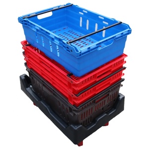 Caisses en plastique européennes ventilées en maille QS avec poignée, plateaux à pain, panier pour fruits et légumes frais - Product Image 1
