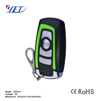 Télécommande sans fil YET017 RF 433/315 MHz, émetteur étanche, portée de 50 m, 4 boutons pour la domotique, les portes de garage, en plastique