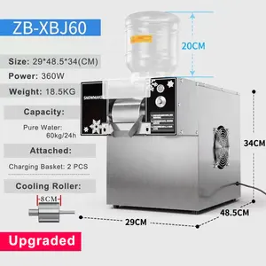 Oem Fabriek Directe Sneeuwijsmachine Voor Commerciële Ijsmaker 60Kg 120Kg 180Kg Opslagcapaciteit Voor Restaurants Voedingswinkels