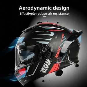 Nuevo <span class=keywords><strong>Casco</strong></span> <span class=keywords><strong>de</strong></span> Motocicleta ABS con Cubierta Personalizada, Protector Solar, Transpirable, Doble Lente, para Todas las Estaciones, Unisex, para Adultos - Product Image 4