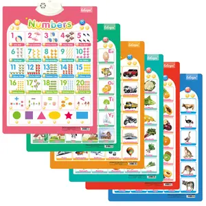 最佳幼儿教育玩具会说话ABC 123音乐海报电子互动字母挂图