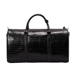 Zapatillas de deporte grandes de PU de cocodrilo negro con logotipo personalizado para hombre, ropa de gimnasio rosa, bolsas de lona de viaje de cuero impermeables - Product Image 4