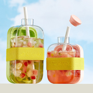 Portable Ice Cube Mold Silicone Press Type For Home Outdoor Drinking Water Fitness Straw Cups 80ml C4130 - Product Image 1