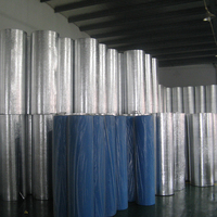 Rouleaux d'isolation thermique en mousse XPE barrière radiale ignifuge, emballage argenté souple, 10-30 microns, vente en gros