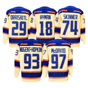 Jersey Hoki Es Jahitan Atas 2025 Baru 29 Leon Draisaitl 97 Connor McDavid 18 Hy-man 93 Nugent-Hopkins 74 Skinner - Product Image 1