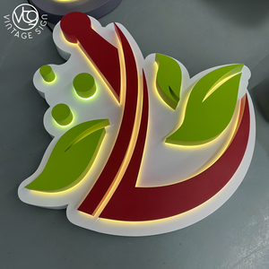Lettres LED rétroéclairées personnalisées en or miroir avec base nuage grise pour signalétique d'entreprise de luxe - Product Image 5