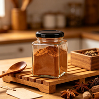 Bocaux en verre à confiture de formes multiples, directement de l'usine, avec couvercle métallique pour bonbons, forme carrée transparente, autocollant logo, bouchon personnalisé avec logo