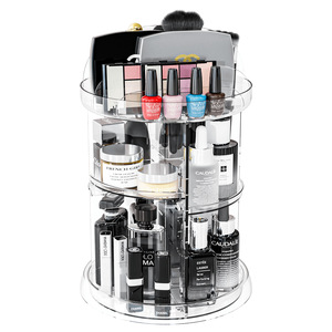 360 <b>Rotating</b> Cosmetic <b>Storage</b> Organizer 4 Layers Desktop Makeup <b>Rack</b> For Lipstick Eyeshadow <b>Storage</b> - Product Image 1