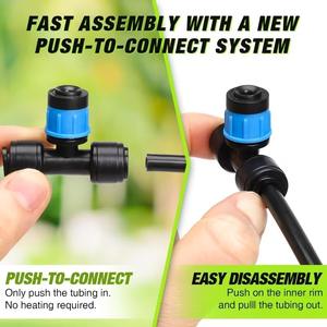 Kit de microirrigación de 1/2 pulgada con conexión rápida de PVC/PP, sistema de riego de jardín, juego de mangueras de goteo automático con boquilla ajustable - Product Image 2
