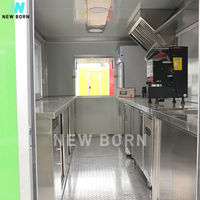 Nouvelle remorque de vente ambulante de luxe moderne multifonctionnelle en acier inoxydable pour pizzas, bonbons et aliments, avec suivi GPS, pour la vente de nourriture de rue en extérieur