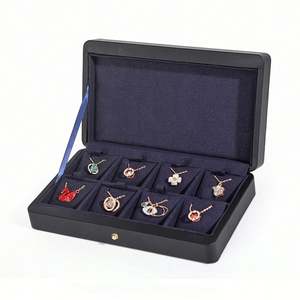 WEIMEI-Joyero de cuero naranja y blanco para collar y anillo - Product Image 3