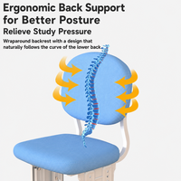 Bureau d'étude pour enfants en gros avec chaise, base à double barre et compartiment de rangement pour utilisation en classe scolaire