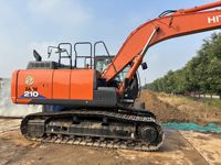 Excavatrice sur chenilles d'occasion HITACHI ZX210 Zaxis de 21 tonnes, modèle original japonais 2023, pour la rénovation de chantier, en stock