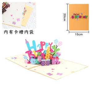 Cartolina <span class=keywords><strong>di</strong></span> <span class=keywords><strong>buon</strong></span> <span class=keywords><strong>compleanno</strong></span> fatta a mano 3D Design personalizzato per la famiglia e gli amici per uso domestico e commerciale per i messaggi dei desideri - Product Image 5