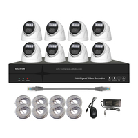 Cámara IP Domo/Bullet con Sensor CMOS de 5MP, Compresión H.265, Alarma de Movimiento Humano por IA, Kits NVR PoE de 8 Canales