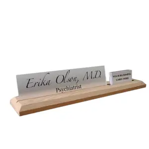 Wooden crafts wooden business card holder promotional gift