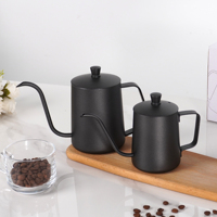 Usine directement 350ml 600ml cafetière de qualité alimentaire café noir verser sur la bouilloire bouilloire à col de cygne en acier inoxydable