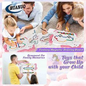 Bonne vente tout-petits filles Montessori jouets en plastique poney point magnétique planche à <span class=keywords><strong>dessin</strong></span> pour enfants voyage jouets cadeaux d'<span class=keywords><strong>anniversaire</strong></span> - Product Image 3