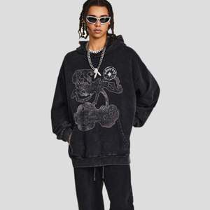 <span class=keywords><strong>Felpa</strong></span> con <span class=keywords><strong>cappuccio</strong></span> New American Trend 380G Vintage stampa frutta per uomo colore sfumato contrasto cotone 100% per la primavera - Product Image 4