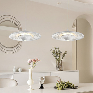 French Minimalist Designer Cream-Style LED Pendant <b>Light</b> Original Personalized Art <b>Dining</b> Room Bedroom Nordic Bar <b>Light</b> - Product Image 2
