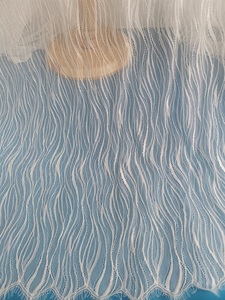 Tela decorativa suave de encaje <span class=keywords><strong>Chantilly</strong></span>, tejido blanco <span class=keywords><strong>con</strong></span> Pestaña para velos y <span class=keywords><strong>vestidos</strong></span> de novia, venta al por mayor - Product Image 6