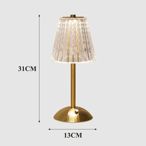 Lámpara de Escritorio LED Moderna de Hierro de Alta Calidad, Control Táctil, Brillo Ajustable, Funciona con Batería, Diseño Simple, Lámpara de Mesa Decorativa - Product Image 2
