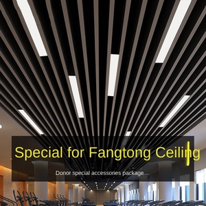 โคมไฟระย้าเพดาน LED ทรงตรงสำหรับห้างสรรพสินค้าทำจากอลูมิเนียมสีดำขาวลูเมนสำหรับอุตสาหกรรม - Product Image 3