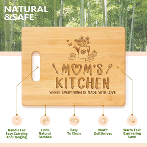 Planche à découper en bambou de qualité supérieure, personnalisée, avec motif gravé au laser unique, cadeau de Thanksgiving - Product Image 3