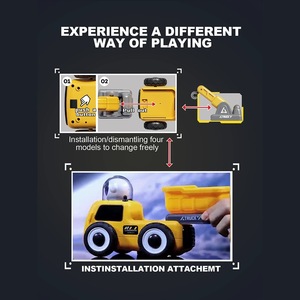 Camions d'ingénierie télécommandés 4CH RC, véhicule d'ingénierie astronaute, jouet de construction, excavatrice, lumière, son, amusant, prêt à l'emploi - Product Image 3