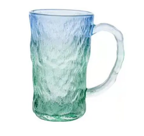 Promotional Summer colorful drinking Mug Cocowest juice glacier cups gift box rainbow Mocha coffee glassware