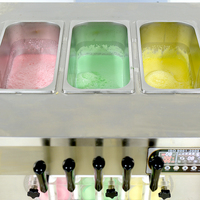 Nouvelle machine à glace molle industrielle à cinq saveurs de fruits, haute productivité, certifiée CE, pour usage commercial