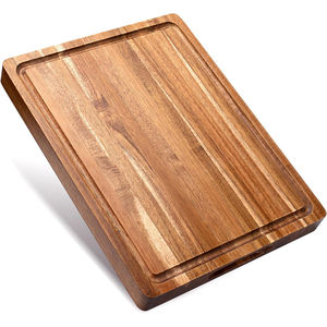 Tabla de Cortar de Madera de Acacia Gruesa de 16x12 Pulgadas con Ranura para Jugos, Compartimento de Clasificación, Tabla de Charcutería, Queso y Carnicería - Product Image 1
