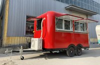 Cuisine mobile fonctionnelle de remorque de camion de restauration rapide personnalisable pour les supports de rue extérieurs-pour la restauration de barbecue de hamburger