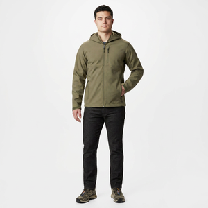 Custom Men's Waterproof Hooded Softshell Jacket with <b>Canvas</b> Fabric Breathable Design Made in Pakistan - Product Image 1