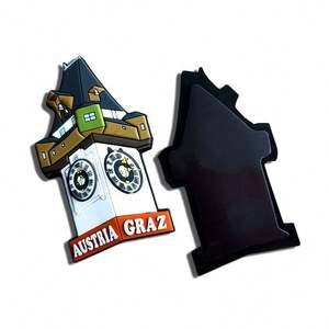 Aimants de réfrigérateur personnalisés en gros, souvenirs, 88 mm, autocollants magnétiques en caoutchouc PVC souple personnalisés - Product Image 4