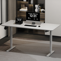 Table de bureau électrique à hauteur réglable à double moteur, 720 mm-1200 mm, capacité de charge 120 kg, en acier inoxydable moderne