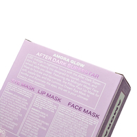 Coffret Cadeau Cosmétique Crème Visage et Crème Contour des Yeux de Luxe, Emballage Personnalisé Écologique Recyclable, Imprimé Texturé Pailleté Violet