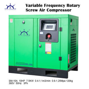 10HP 7.5KW 230V 60Hz 1-fazlı değişken frekans döner vida hava kompresörü 39cfm maksimum basınç <span class=keywords><strong>120psi</strong></span> hava sıkıştırılmış sistemi - Product Image 2