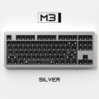 Kit de clavier mécanique de jeu Akko MONSGEEK M3 VIA/QMK DIY TKL 87 touches RGB à montage en gasket en aluminium CNC