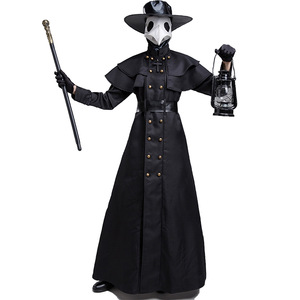 Disfraz de Doctor de la Peste, Abrigo Largo Negro con Máscara, Bastón y Linterna, Disfraz de Halloween, Actuación en Escenario, Talla para Adultos S a 5XL - Product Image 5