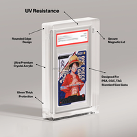 Étui de protection en acrylique magnétique pour cartes de collection classées, étui de présentation en acrylique pour cartes de classement PSAED CGC TAG