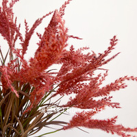 Y009 Natürlich Aussehender Mehrfarbiger Künstlicher Silbergras-Stiel für Hochzeits-Blumenarrangements & Heim-Vasendekoration