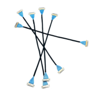 AWG 30-poliges Mikro-Koaxialkabel-Set mit HRS-Steckverbinder, PVC-Isolierung, IP68-zertifiziert, 30V, 10-50cm, EDP LVDS Bildschirmpanel