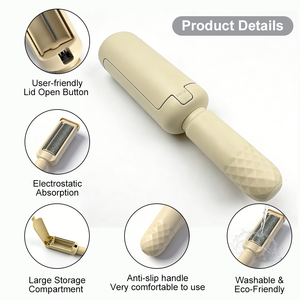 Rouleau Brosse Portable en Plastique ABS pour Éliminer les Poils d'Animaux – Pratique pour Chats, Chiens et Petits Animaux – Toilettage et Élimination des Déchets - Product Image 2