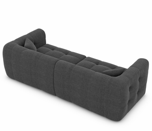 Divano Sezionale Reclinabile a Tre Posti Disen <span class=keywords><strong>in</strong></span> <span class=keywords><strong>Velluto</strong></span> con Struttura <span class=keywords><strong>in</strong></span> Legno, Stile Moderno e Silenzioso, Eco-Friendly e Rinfrescante - Product Image 3