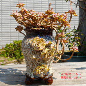 MSH moderno <span class=keywords><strong>vaso</strong></span> di fiori gigante retrò <span class=keywords><strong>vaso</strong></span> in ceramica vetrata <span class=keywords><strong>per</strong></span> balconi <span class=keywords><strong>da</strong></span> giardino pianta succulenta <span class=keywords><strong>per</strong></span> la decorazione del centro commerciale - Product Image 6