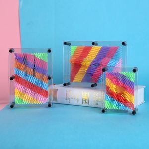 Kit de manualidades de pintura con aguja 3D, modelo de huella de mano, cuadrado de plástico, para niños, proyecto de arte DIY - Product Image 3